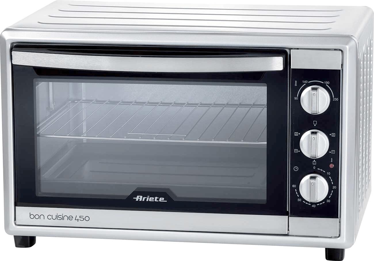 توستر آریته ایتالیا مدل ARIETE Bon Cuisine 450 - استیل - دارای جوجه‌ گردان
